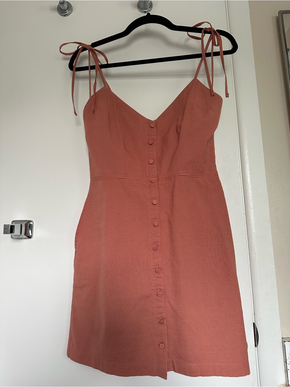 Abercrombie & Fitch Terracotta Tie Strap Mini Dress